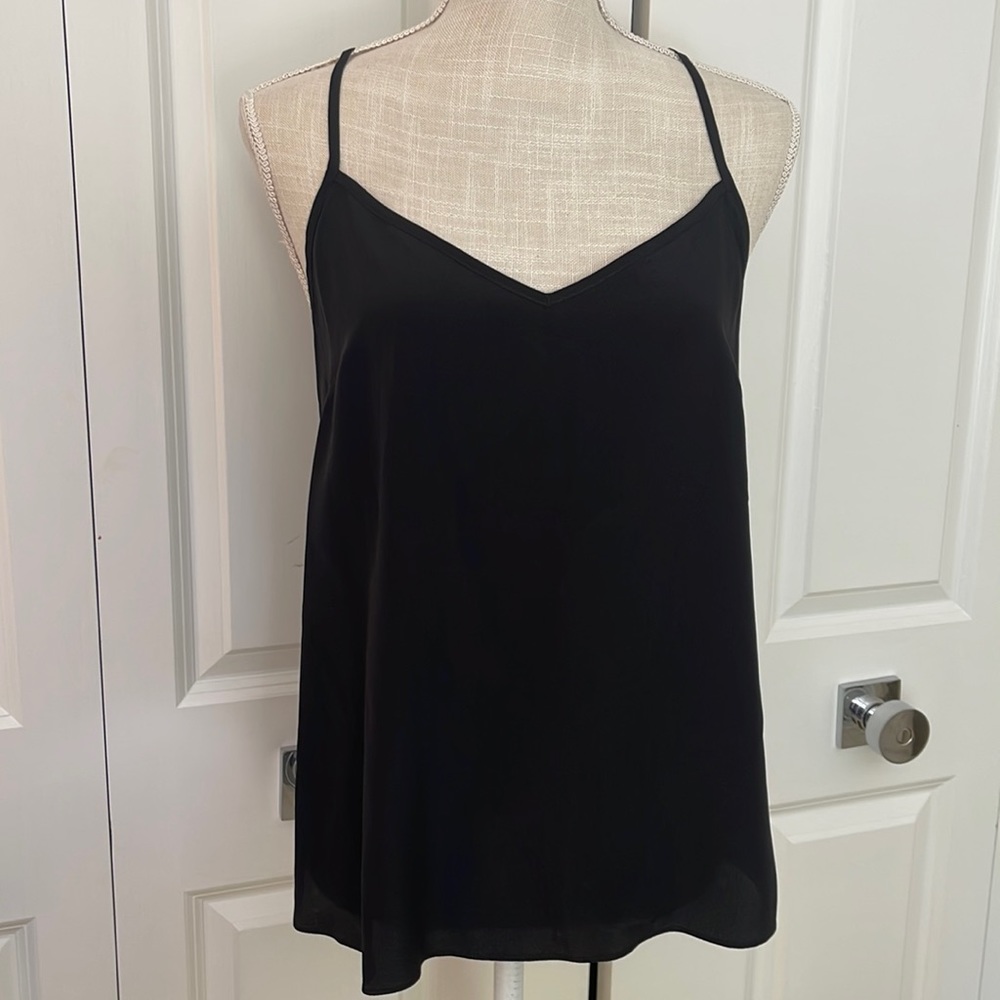 Black silk camisole